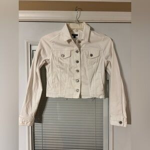 Express Women's White Denim Jacket